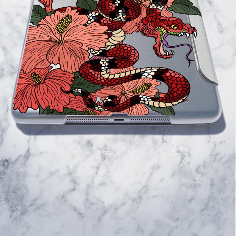 Snake iPad 9.7 2018 case Roses iPad Pro 10.5 case iPad Mini 4 Flowers case iPad Pro 9.7 case iPad Air 2019 case iPad 2017 case iPad cover