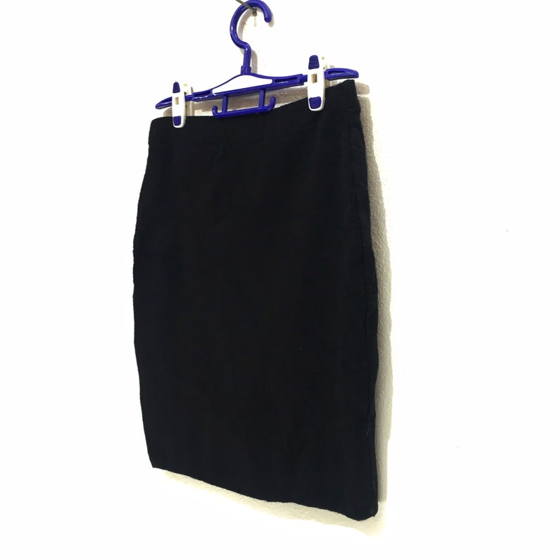 SISLEY United Colors Of Benetton Solid Black Tube Skirt Made In ITALY Pencil