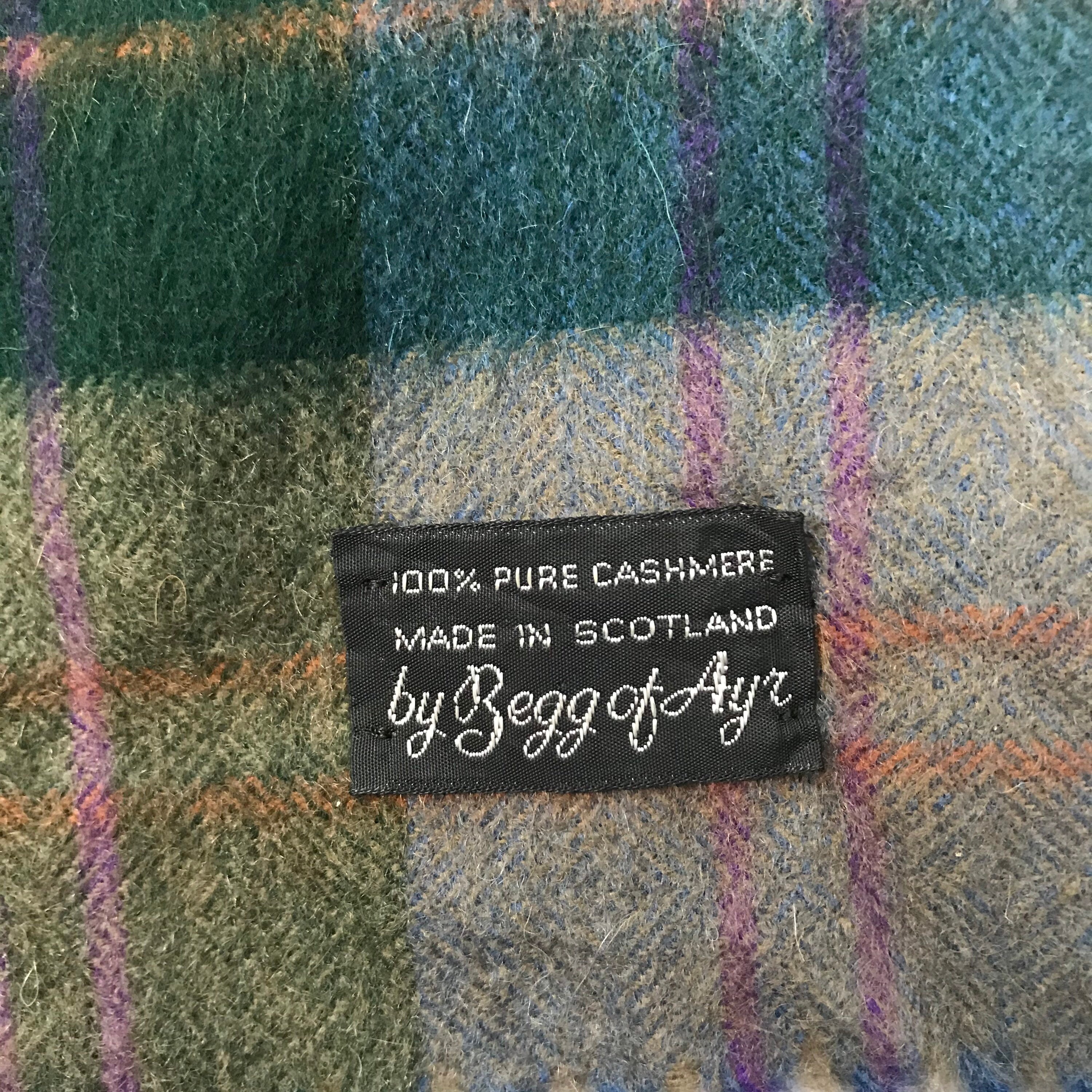 AYR Scarf Fringes Pure Cashmere Muffler 