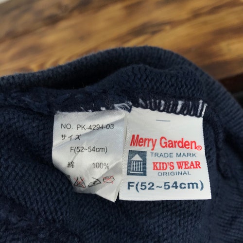 MERRY GARDEN Be Happy Big Logo Blue Beanie Hat shops