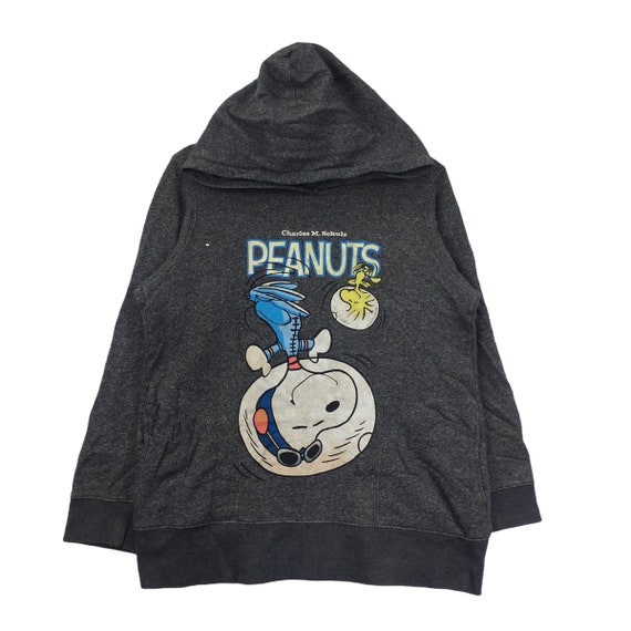 Vtg UNIQLO x SNOOPY PEANUTS Cartoon Hoodie World Famo… Gem