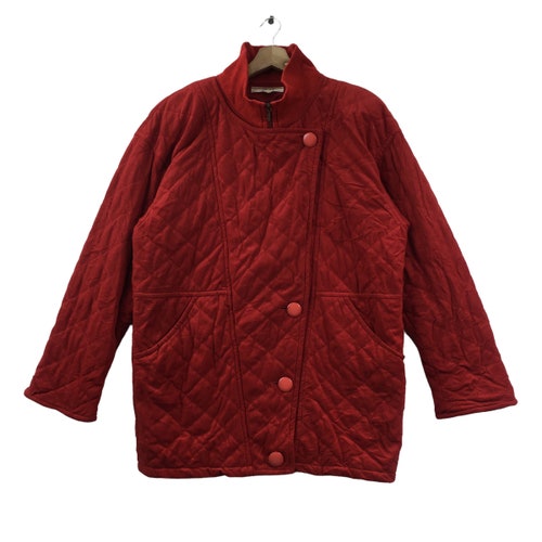 Shops Vtg 90’ GIVY ITALY DESIGNER Quilted Bomber Parka Jacket Blouse Coat