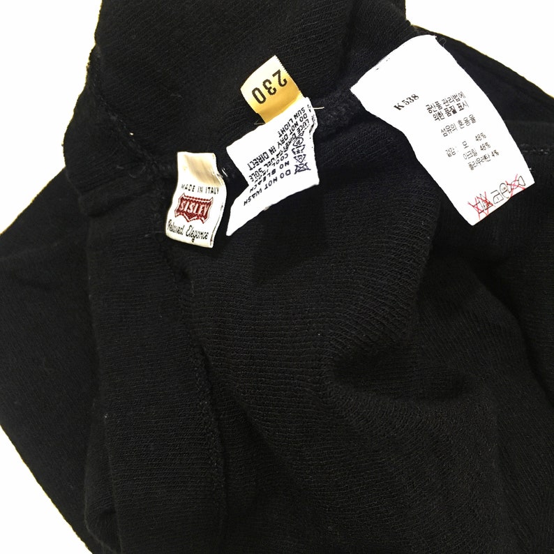 SISLEY United Colors Of Benetton Solid Black Tube Skirt Made In ITALY Pencil
