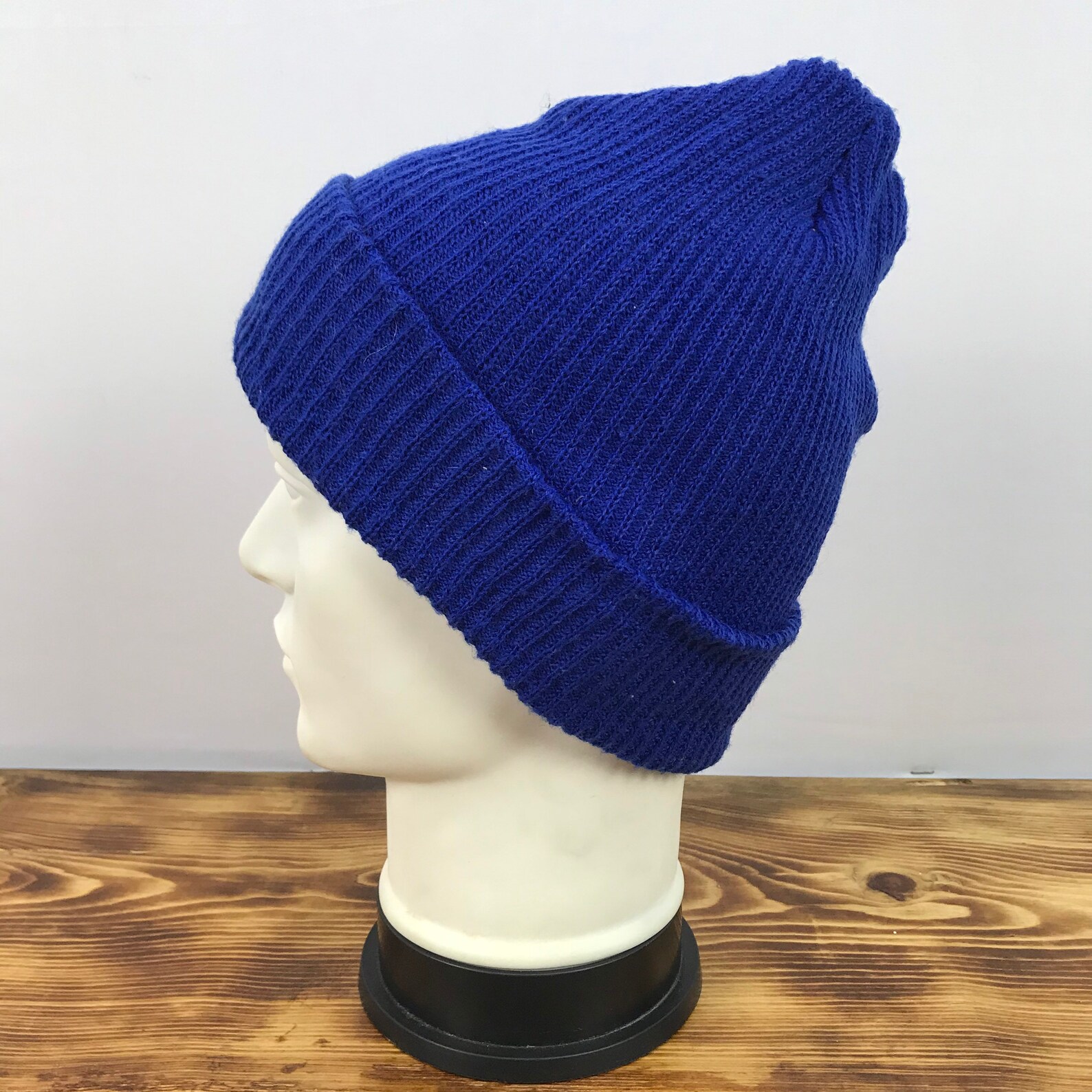 RAY BEAMS Solid Blue Beanie Hat Made in Korea - Etsy