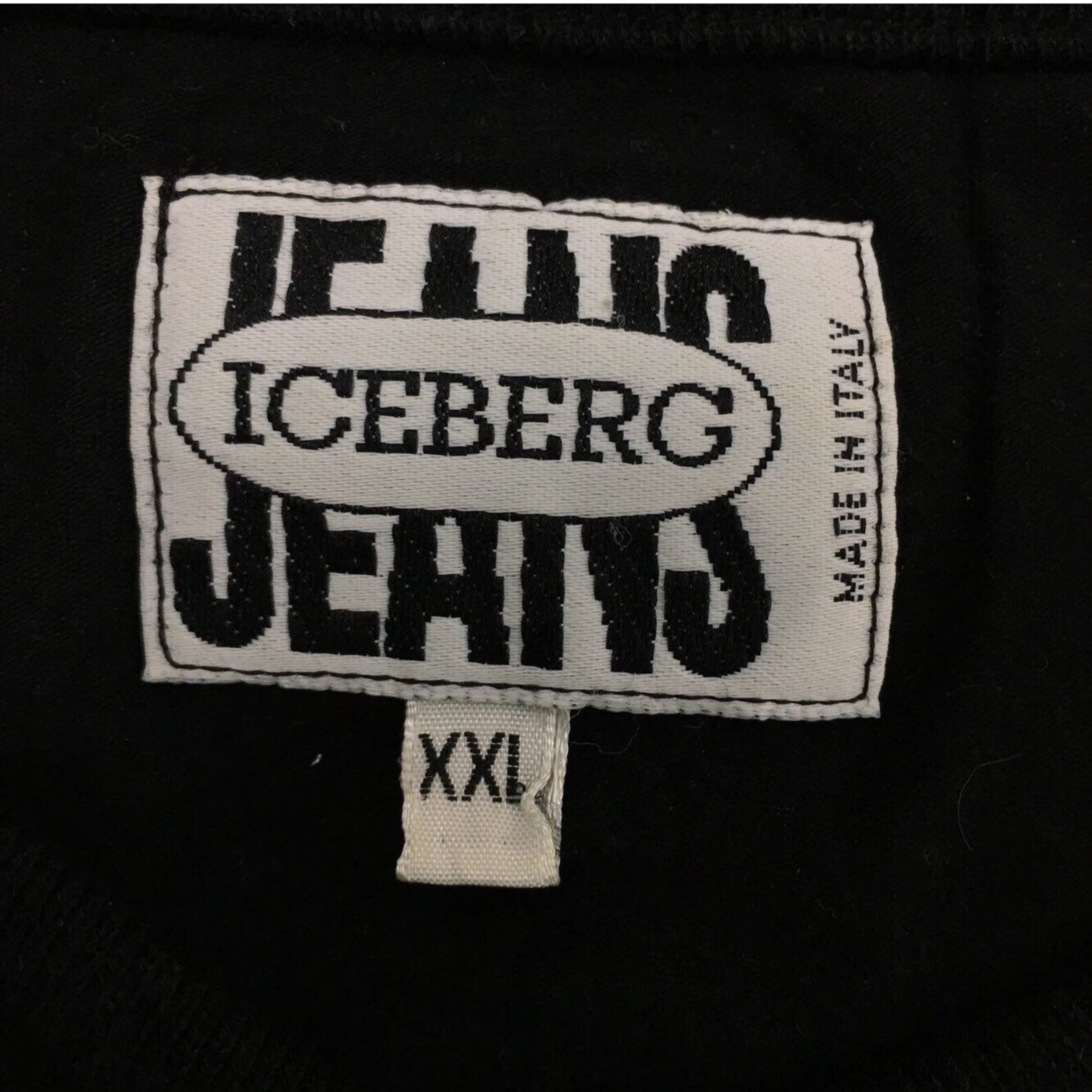 Vintage ICEBERG HISTORY JEANS Solid Black Made in Italy V Neck Etsy