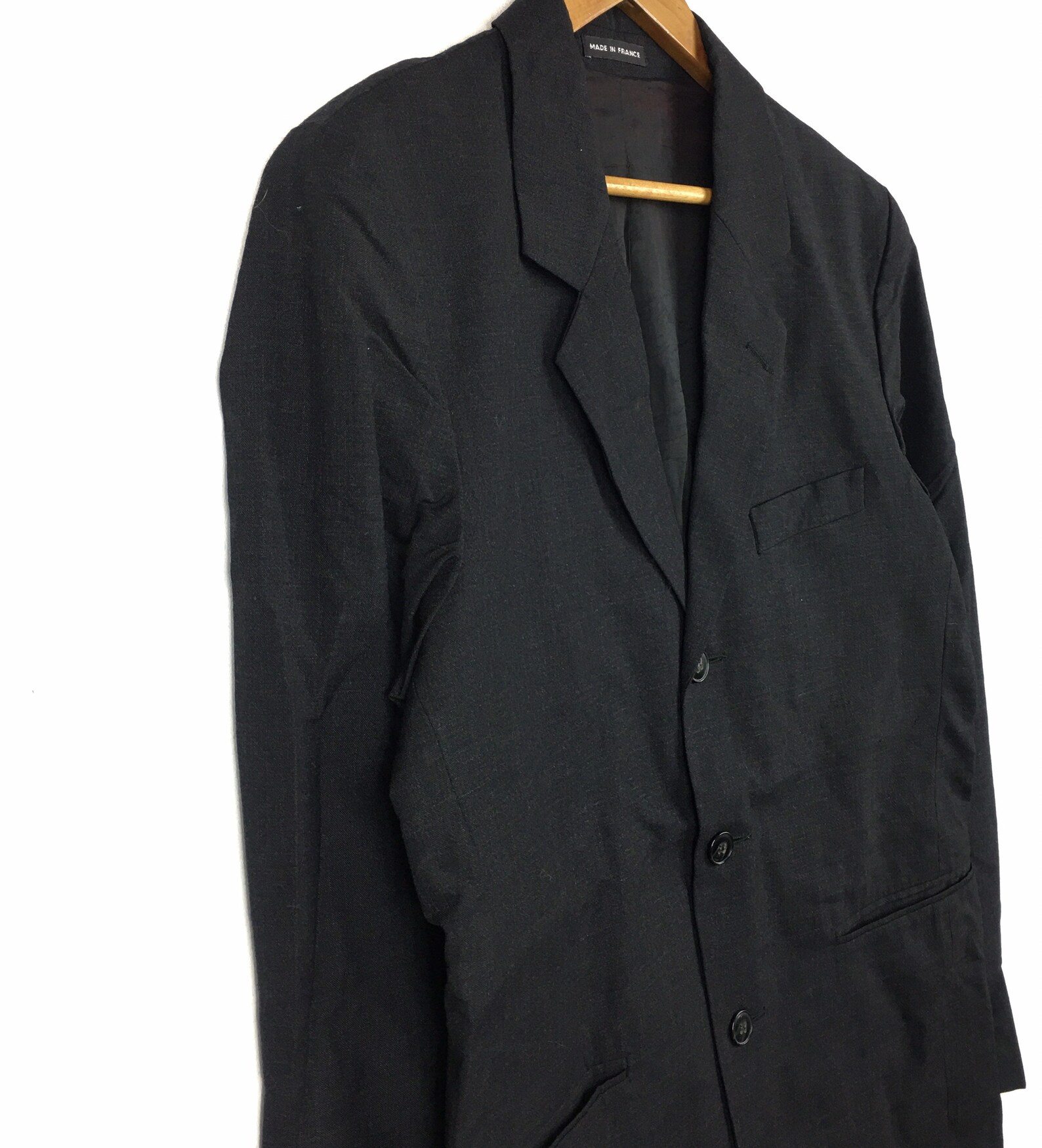Vtg AGNES B. 3 Button Blazer Sport Coat Black Suit Made in - Etsy