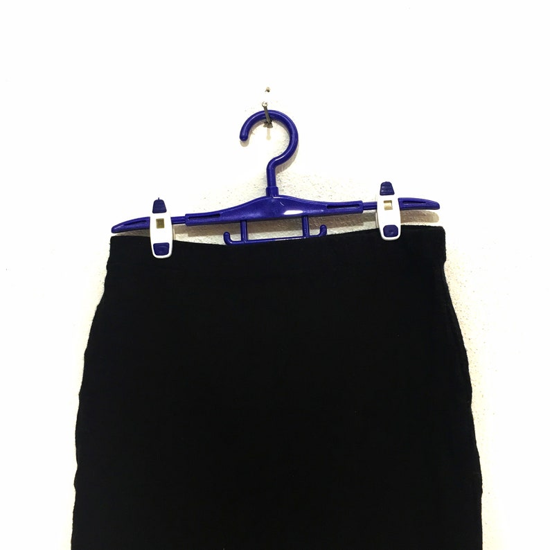 SISLEY United Colors Of Benetton Solid Black Tube Skirt Made In ITALY Pencil
