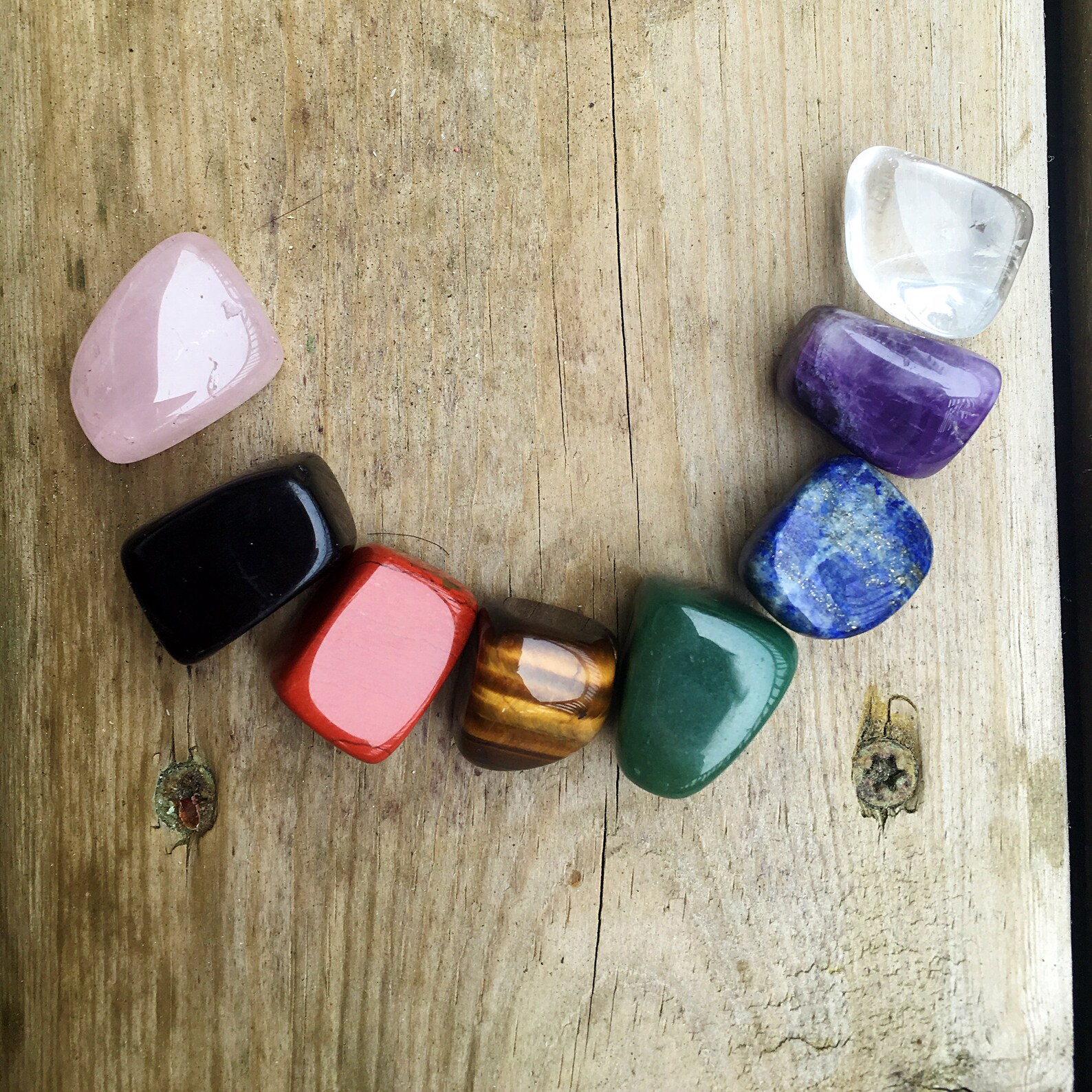 Chakra Crystals Set / Stress Relief Gift Genuine Crystals Etsy