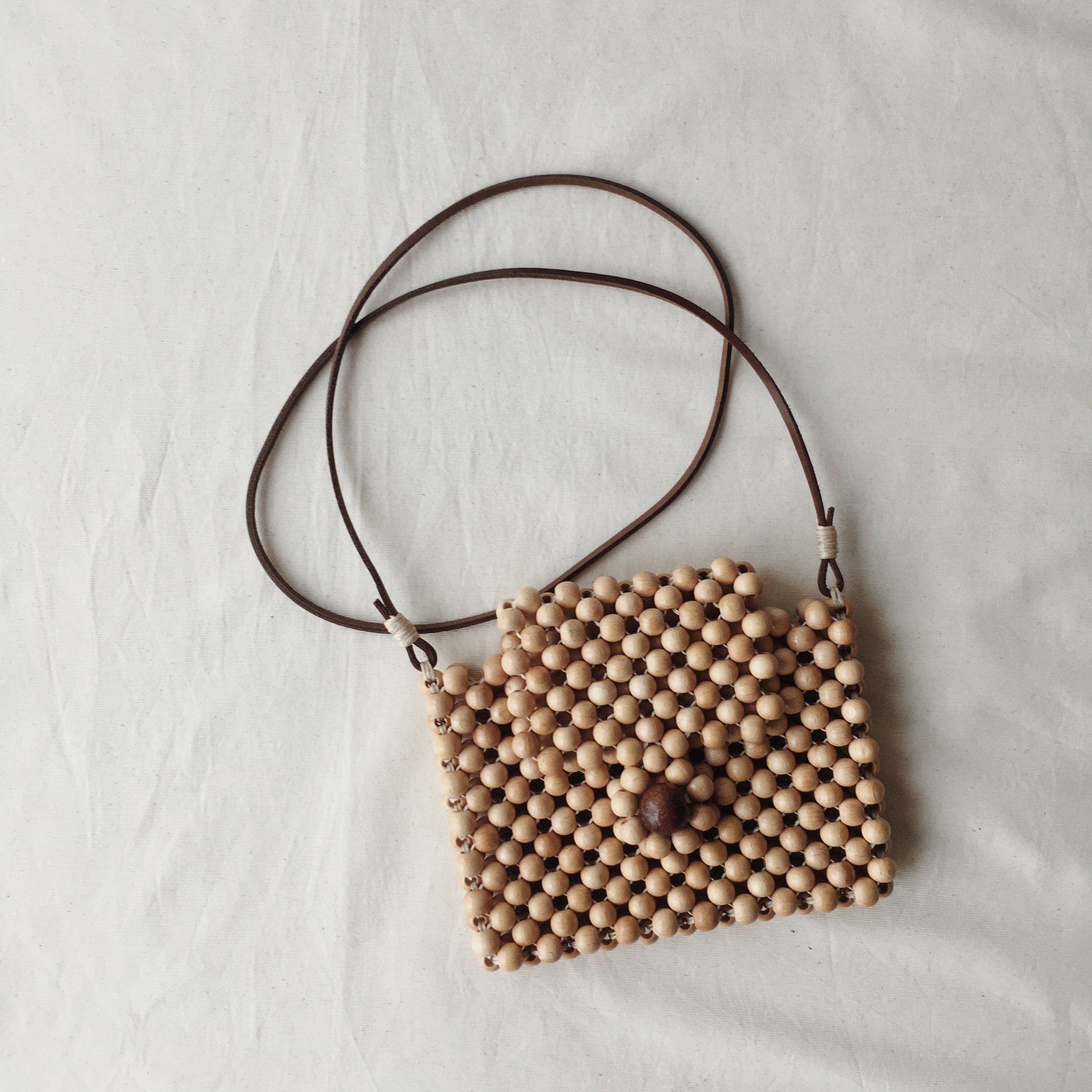 Wood Beaded Handbag main image 1