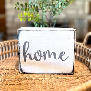 Small block sign | Home sign | Farmhouse Table Decor | Tiered Tray Decor