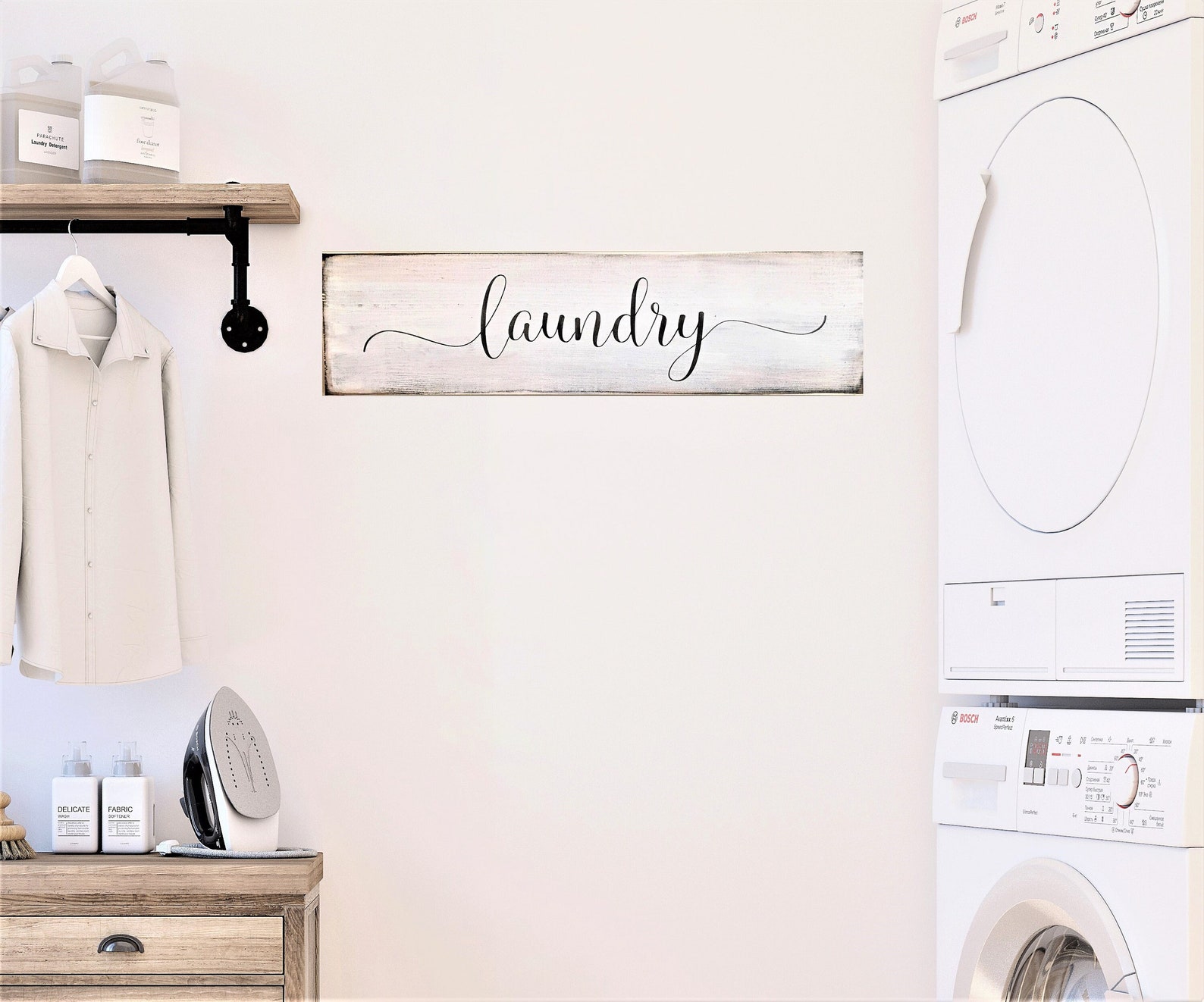 Laundry Wood Sign Laundry Room Wall Decor Rustic Farmhouse - Etsy