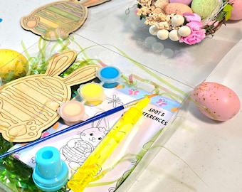 Personalized Easter Bunny Paint Kit, DIY Craft Activity Set