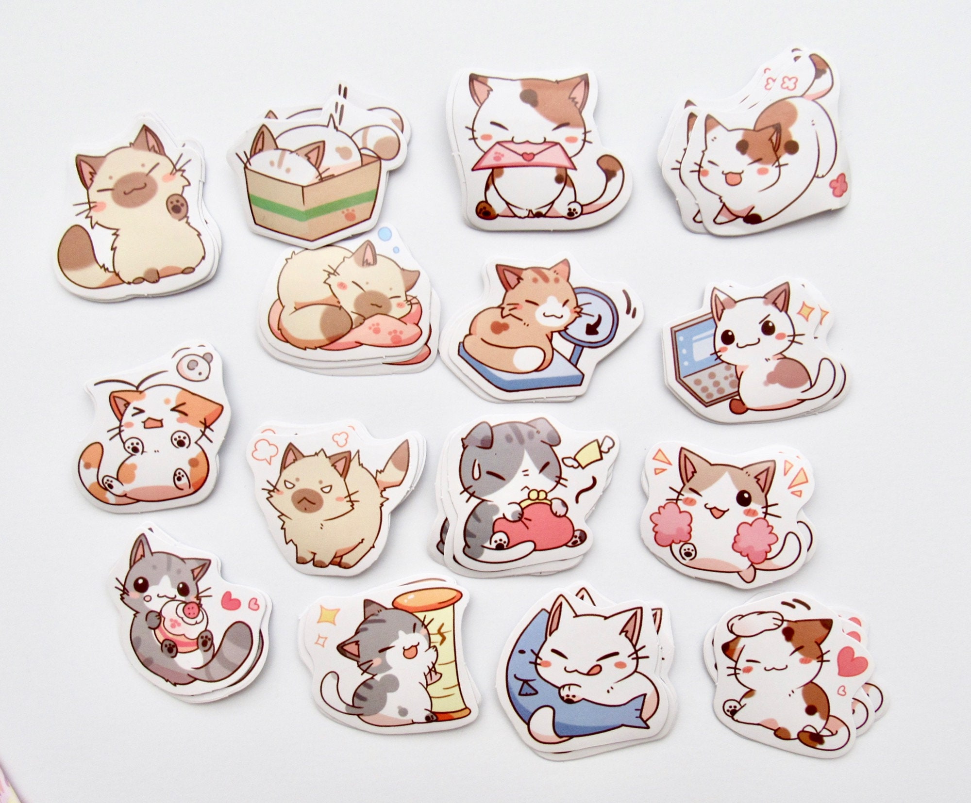 Kawaii Cat Stickers 45 Pieces