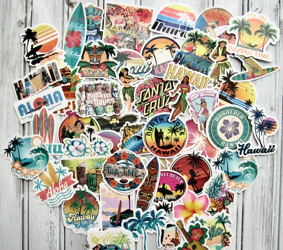 Pack of 10 Assorted Santa Cruz Stickers