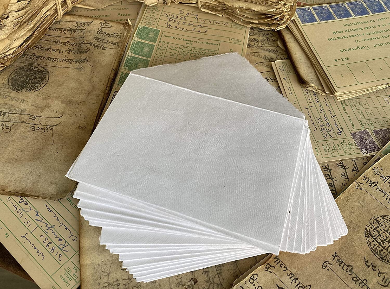 Wanderings A5 Handmade White Deckle Edge Blank Paper - Pack Of 50
