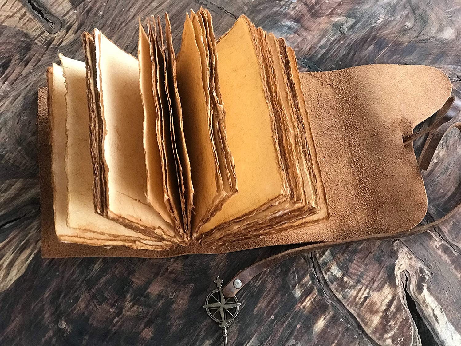 Vintage Leather Journal Antique Handmade Leather Bound Etsy
