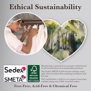 Wanderings Thick Handmade Watercolor Paper With Deckled Edge