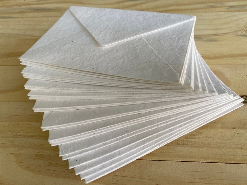 Handmade Flower Seed Paper Plantable Paper with Real Seeds Embedded, Recycled Cotton Paper for Wedding Invites, Thank You Notes, 50 Sheets image 8