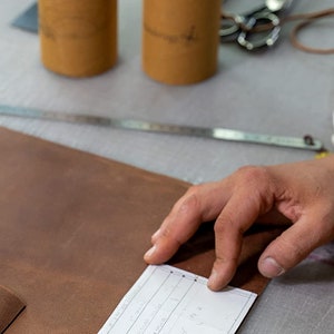 Genuine Leather Sheet for Leather Crafts - Full Grain Buffalo Leather Square – 1 Sheet (12"x24") + Leather Cord (36") image 4