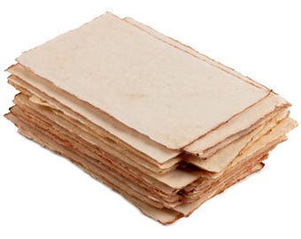 Handmade Cotton Watercolor Paper - 300GSM, Deckle Edge, 25 Sheets