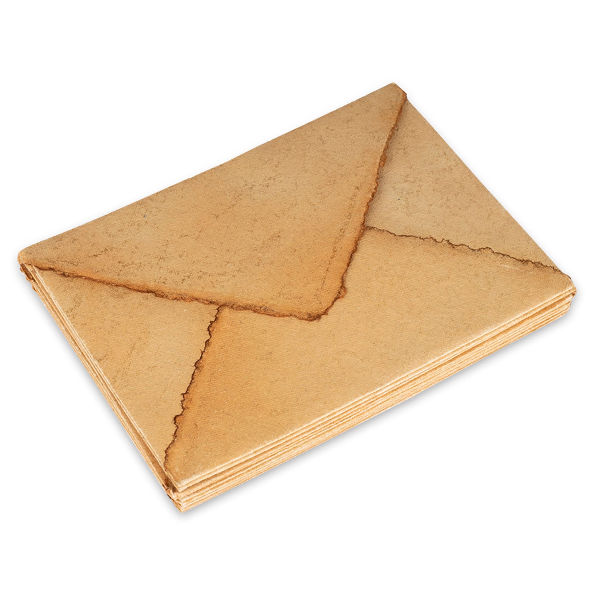 Handmade Antiqued Envelope with Deckle Edge - Pkg of 25 Rustic Envelopes, Invitations - 100% Recycled Cotton Paper - Thick 150 GSM