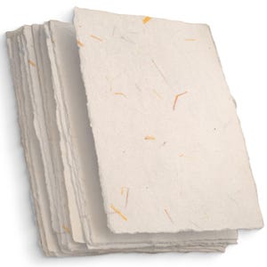 Wanderings Handmade Paper with Deckled Edge - Pack of 50 - Mixed Media, Wedding Invitations, Greeting Cards, Calligraphy - Thick 150 GSM