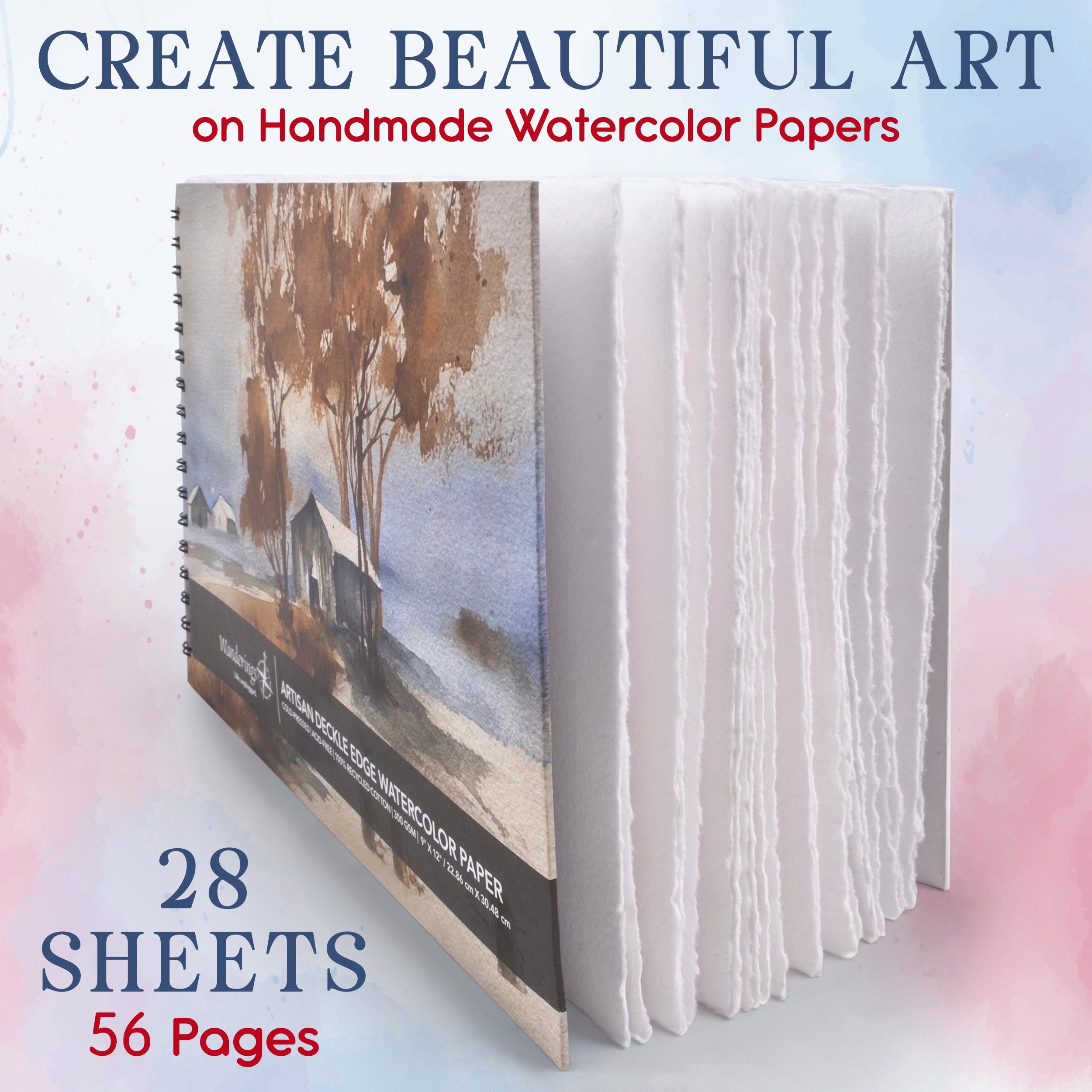 5x5 Inch Square Watercolor Sketchbook – 300 GSM Heavy Paper, Star Flower Cover, For Travel Journal & Mixed Media Art