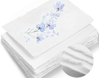 Handgeschöpftes Aquarellpapier aus Baumwolle, Büttenrand, 150/300 G/M, 25/50 Pack