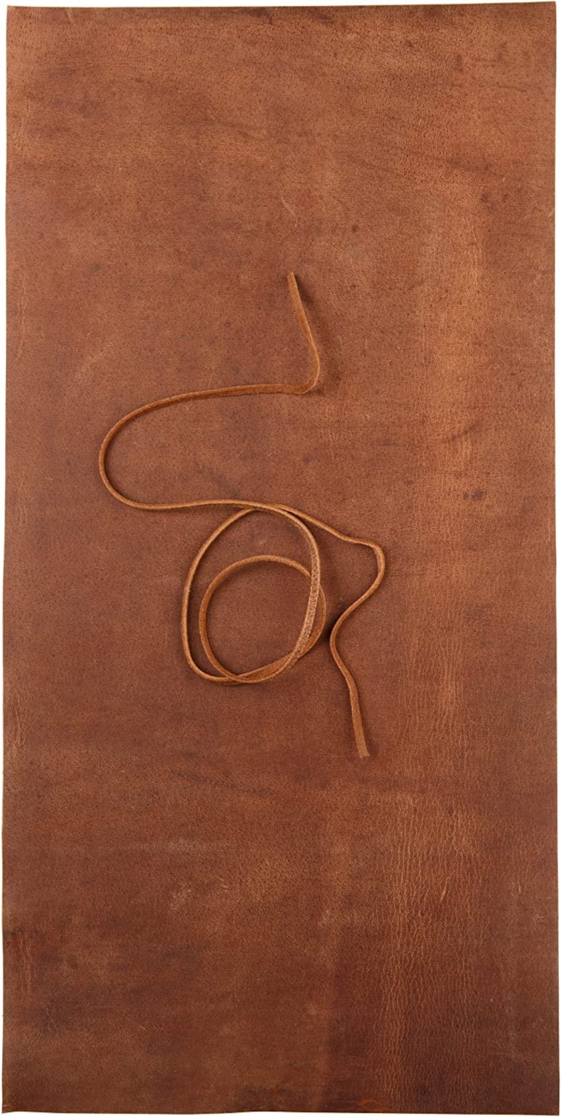 Genuine Leather Sheet for Leather Crafts - Full Grain Buffalo Leather Square – 1 Sheet (12"x24") + Leather Cord (36") image 1