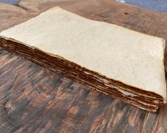Handmade Paper, Vintage Paper with Deckle Edge, Aged Paper, 25/50 Pack, 150gsm - Antique Paper - Perfect for Junk Journal Projects
