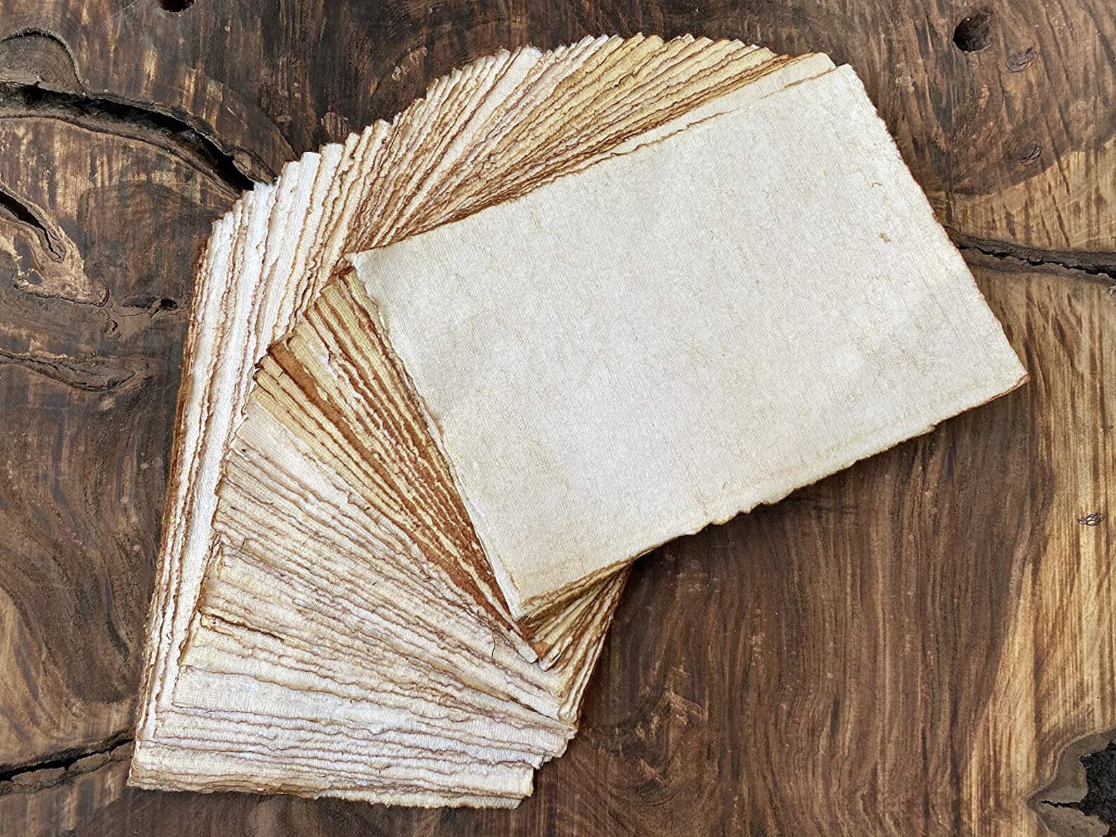 Wanderings A5 Handmade White Deckle Edge Blank Paper - Pack Of 50