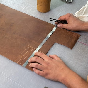 Genuine Leather Sheet for Leather Crafts - Full Grain Buffalo Leather Square – 1 Sheet (12"x24") + Leather Cord (36") image 3
