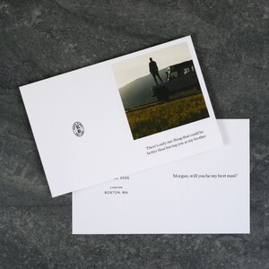 N° 58 Cartes photos personnalisées Proposition de garçon d'honneur pour homme d'honneur