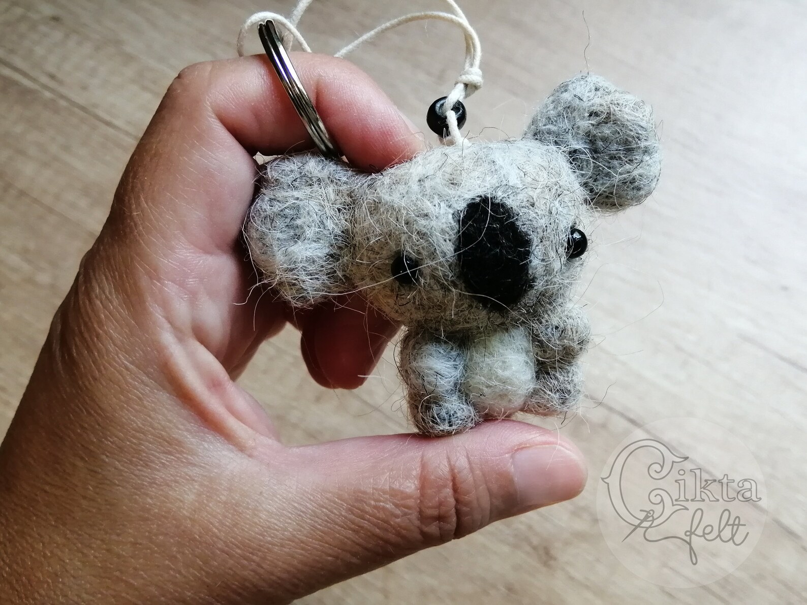 Felted koala animal keychain Miniature koala gift Etsy