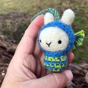 Felted crochet baby bunny, cute Easter bunny/rabbit, Adorable bunny doll