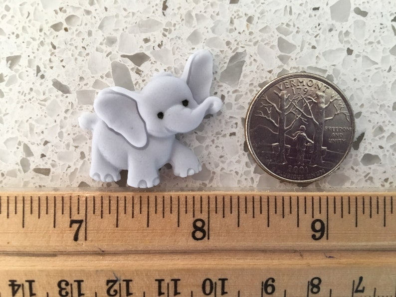 Elephant Cupcake Toppers Fondant Elephants Edible Elephant Etsy