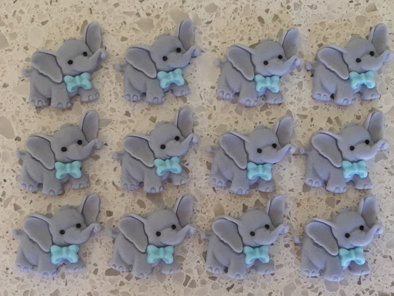 Fondant elephant cupcake toppers edible elephant birthday Etsy