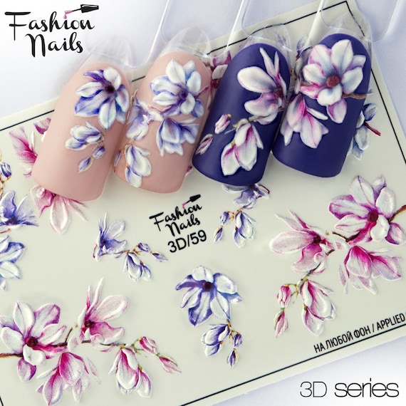 flower nail decals