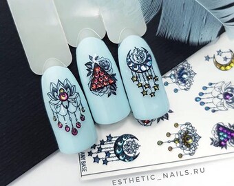 Moon Nail Tattoo Etsy Moon Nail Tattoo Etsy