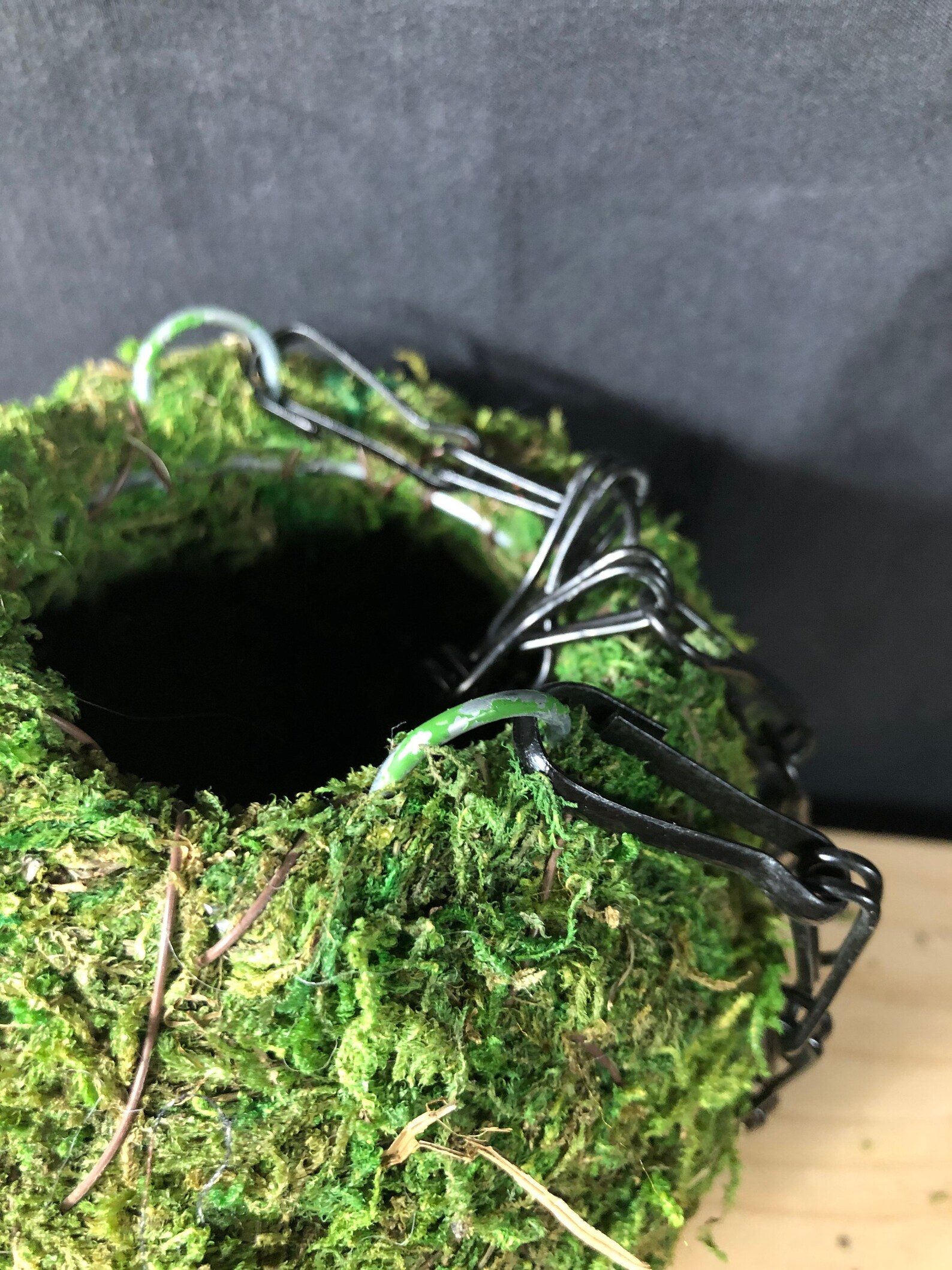 Round Hanging Moss Ball Basket Planter Etsy