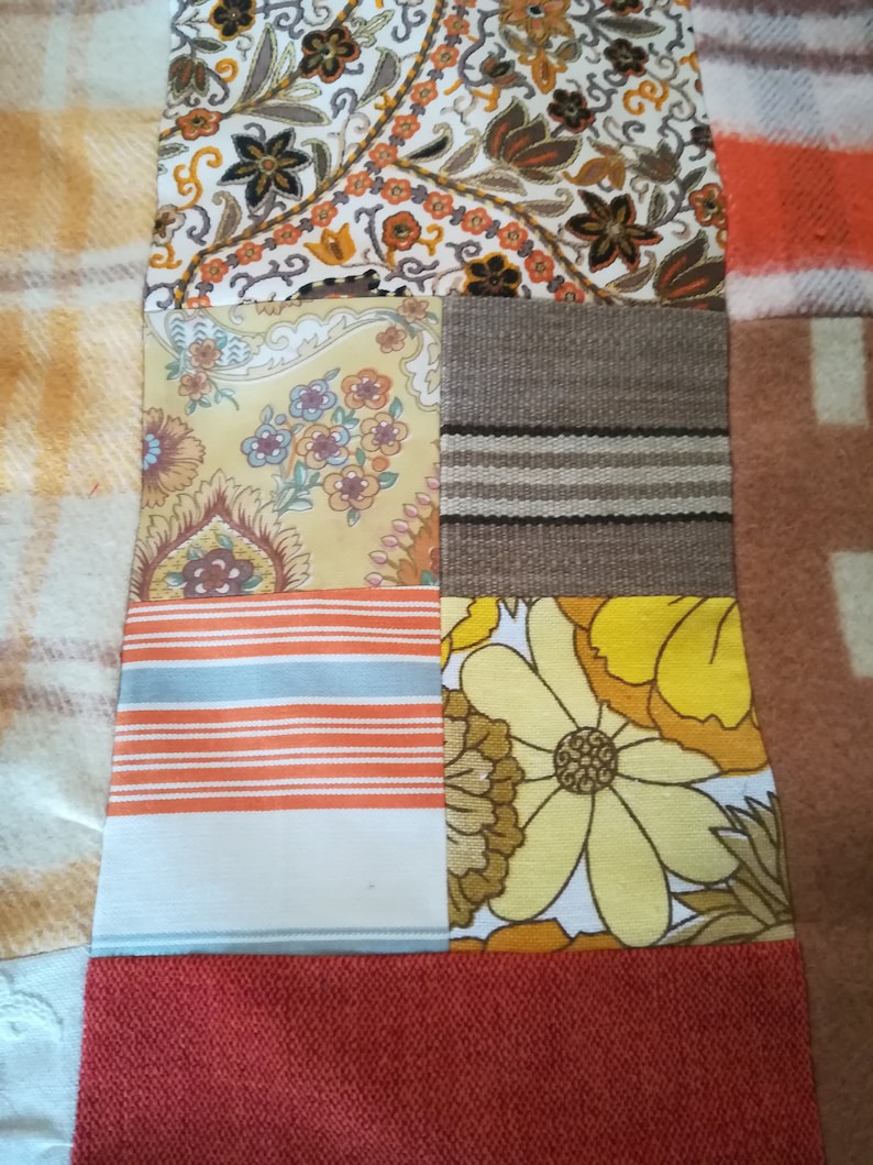 Patchwork Bed Cover French Bedspread Up Skilled Fabric Patchwork Bedspread Vintage Bedspread Large and heavy Bedspread