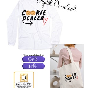 Cookie Dealer SVG/PNG images - Girl Scout - Girl Scout Cookies/Cookie Booth Gear -