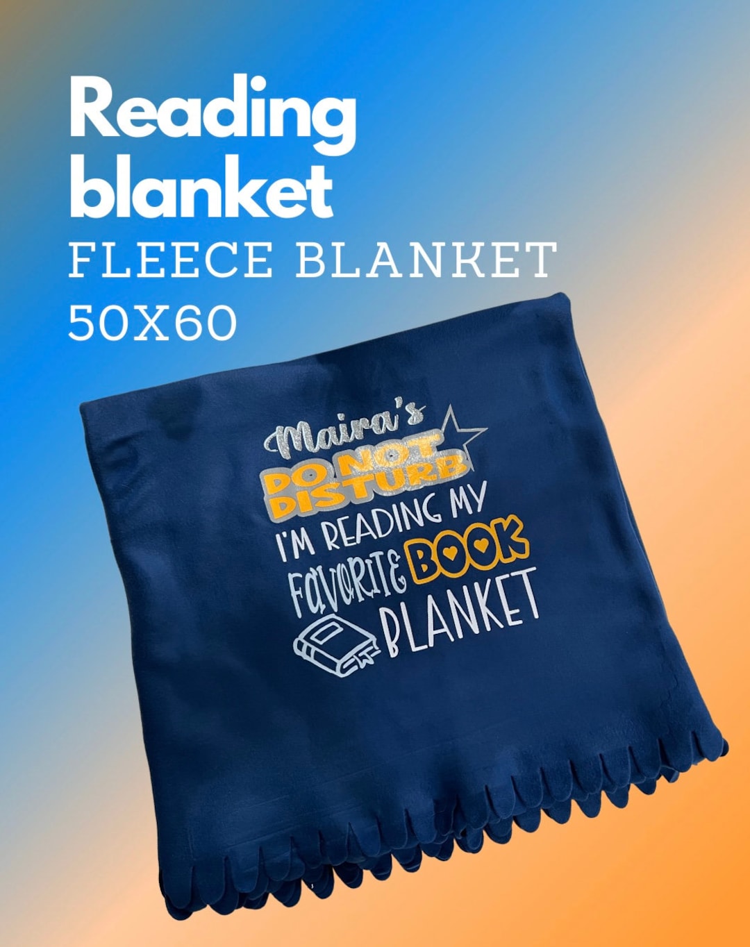 Personalized Reading Favorite Book Blanket Fleece Etsy