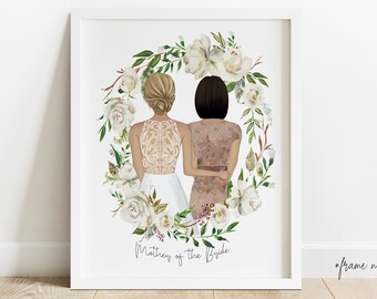 Custom Wedding Printable Custom Illustration Mother of the Bride Illustration Wedding Favours Wedding Gift Idea