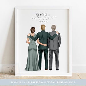 Parents of the Groom, Prints, Gift from Son, Minimal, Wedding Gifts, Gifts for Mom, Mother of the Groom, Personalized Gifts, Wedding Décor