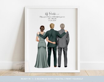 Parents of the Groom, Prints, Gift from Son, Minimal, Wedding Gifts, Gifts for Mom, Mother of the Groom, Personalized Gifts, Wedding Décor