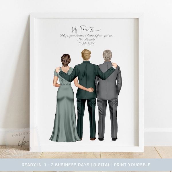 Parents of the Groom, Prints, Gift from Son, Minimal, Wedding Gifts, Gifts for Mom, Mother of the Groom, Personalized Gifts, Wedding Décor