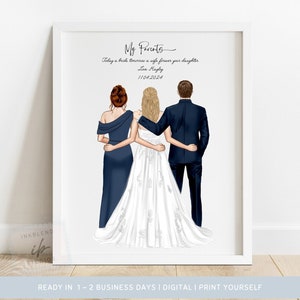 Parents of the Bride, Print, Wedding Signage, Modern, Mother of the Bride, Father of the Bride, Bridal Gifts, Printable, Wedding Décor