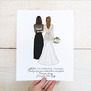 Custom Wedding Printable Custom Illustration Mother of the Bride Illustration Wedding Favours Wedding Gift Idea
