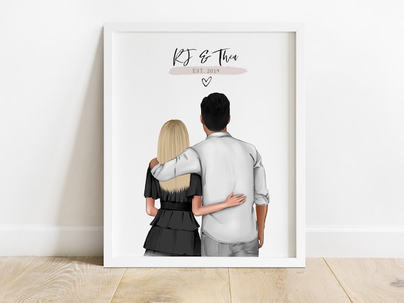 Romantic couple drawing step by step / easy couple drawing 